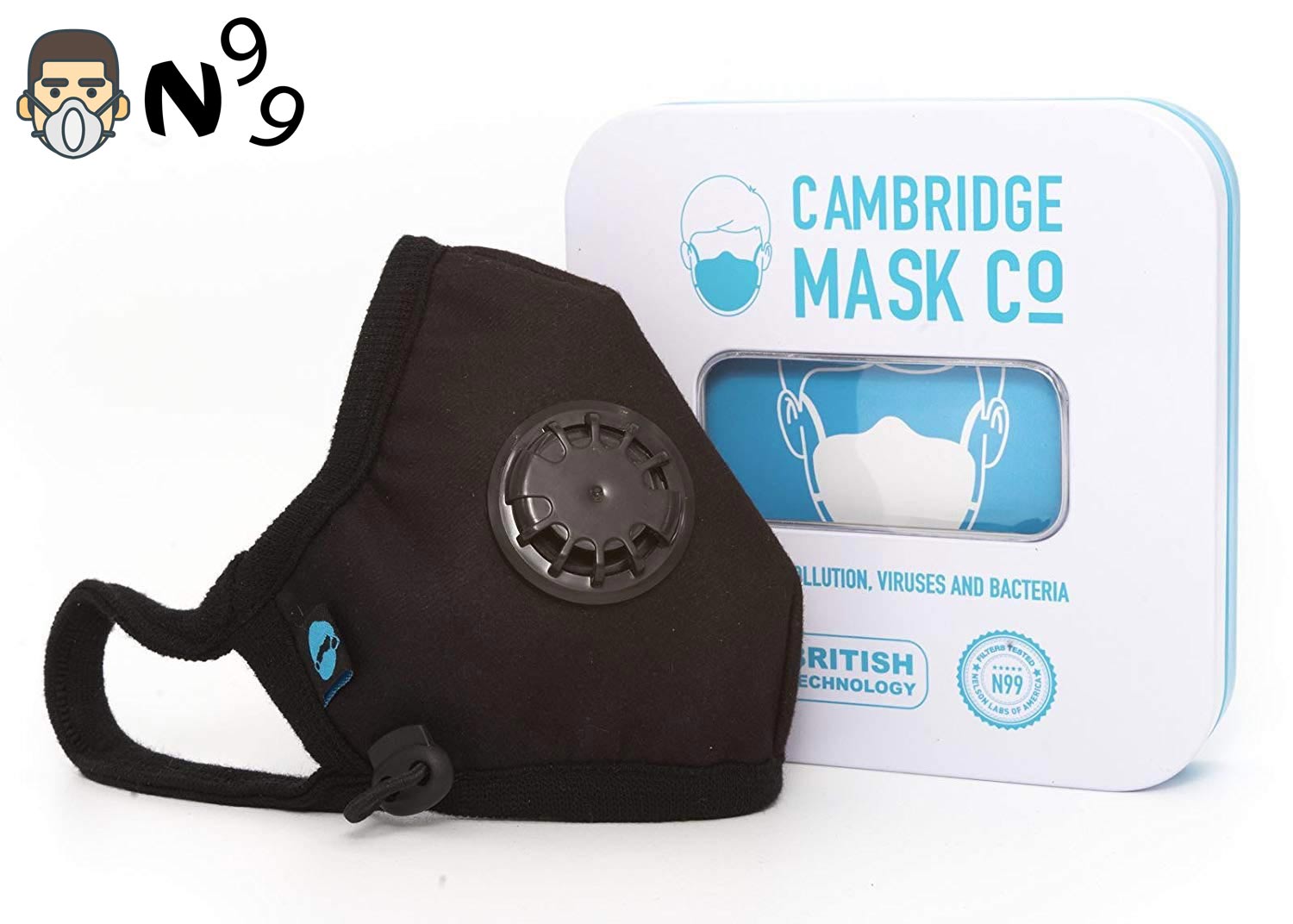 Khẩu trang Cambridge Mask PRO N99 Cao cấp Tốt nhất Chống bụi siêu mịn PM2.5 Ô nhiễm không khí - Khẩu Trang N99