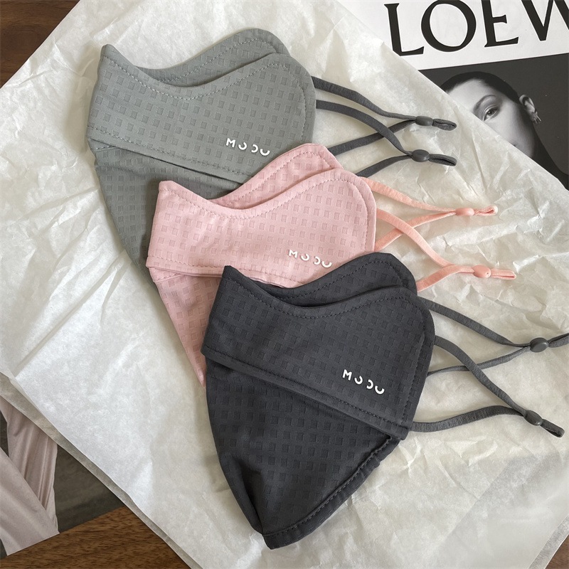Khẩu trang chống tia UV chất liệu lụa băng, dây đeo điều chỉnh được, nhiều màu