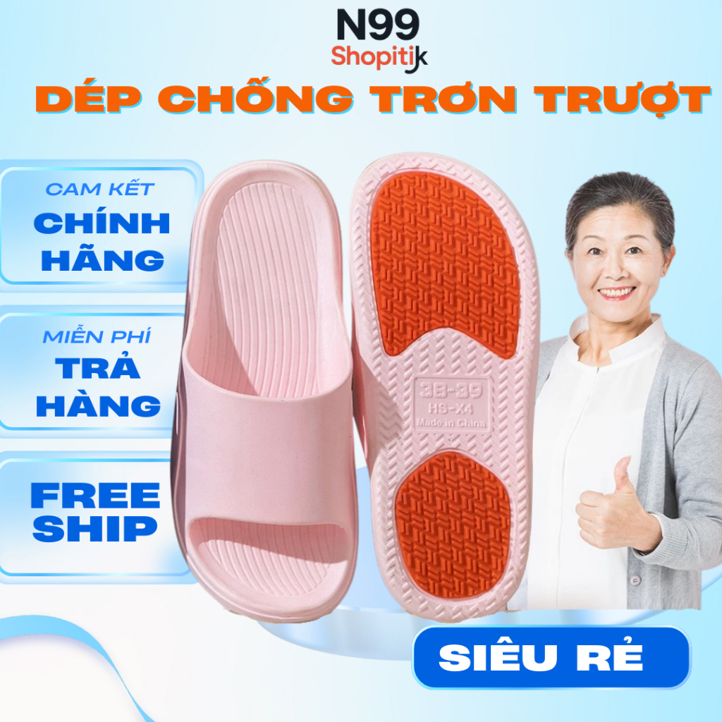 Dép chống trơn trượt LOẠI I cho người già và bà bầu