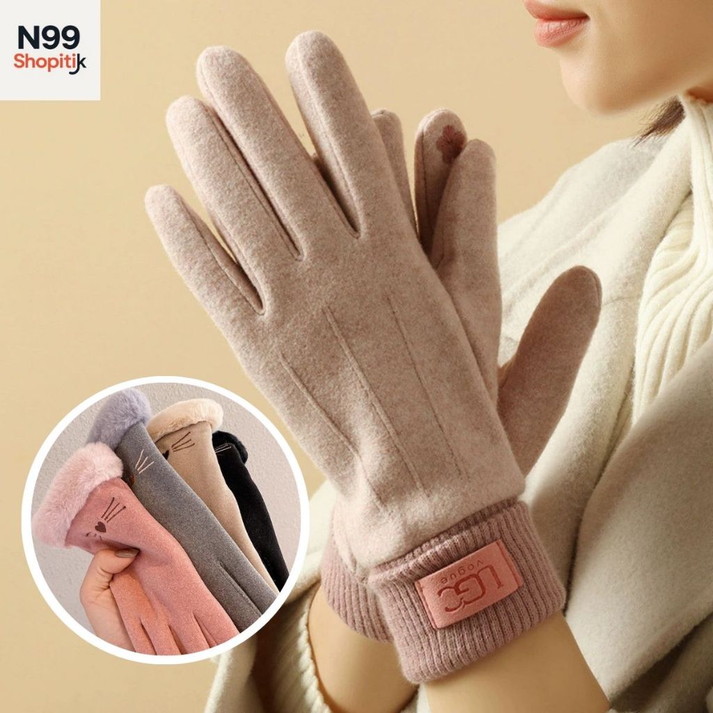 Găng tay nhung mùa đông freesize: giữ ấm, cảm ứng màn hình và nhiều mẫu thời trang