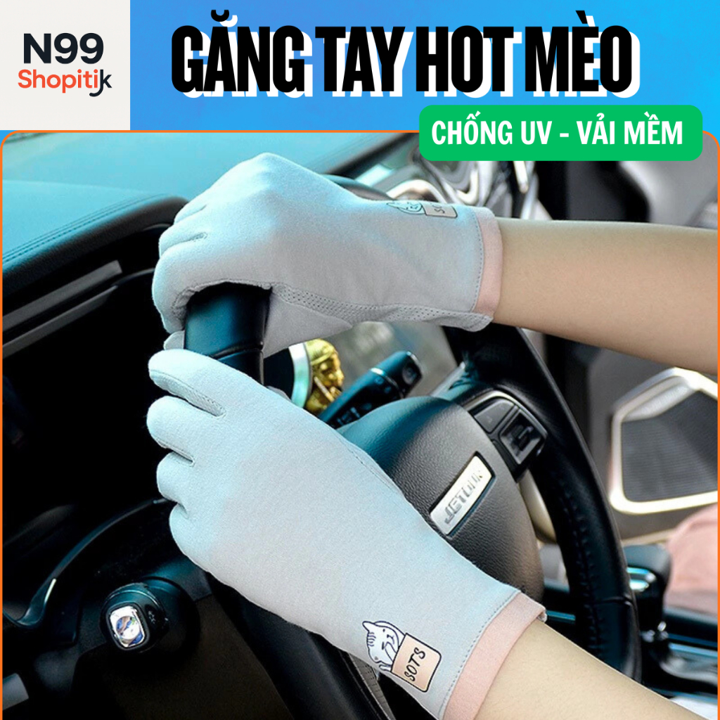 Găng tay cotton mỏng nhẹ cho nữ lái xe