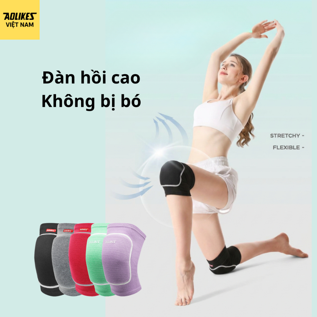 Băng bảo vệ đầu gối AOLIKES A-0210 có đệm: đặc điểm và cách chọn size