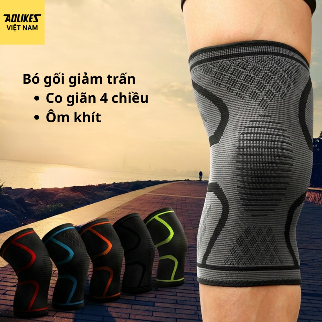 Băng bảo vệ đầu gối AOLIKES A-7718: đặc điểm bó gối thể thao chống trượt
