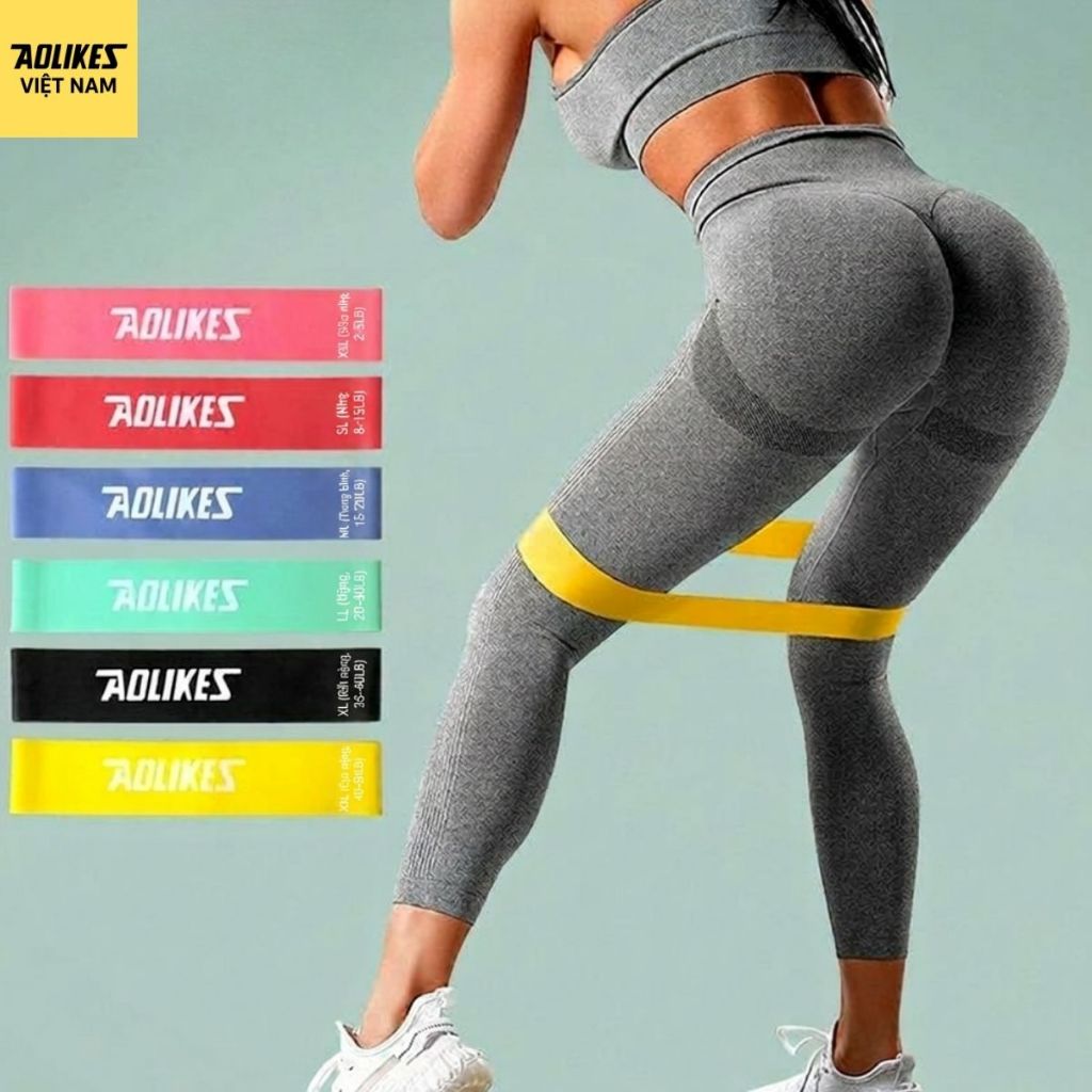 Dây kháng lực Mini Band Aolikes 6 mức: lựa chọn cho yoga và gym