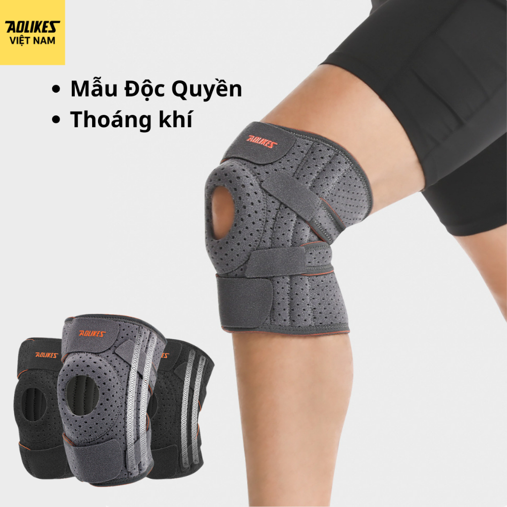 Bó gối thể thao AOLIKES 7611 cho chạy bộ, gym và cầu lông